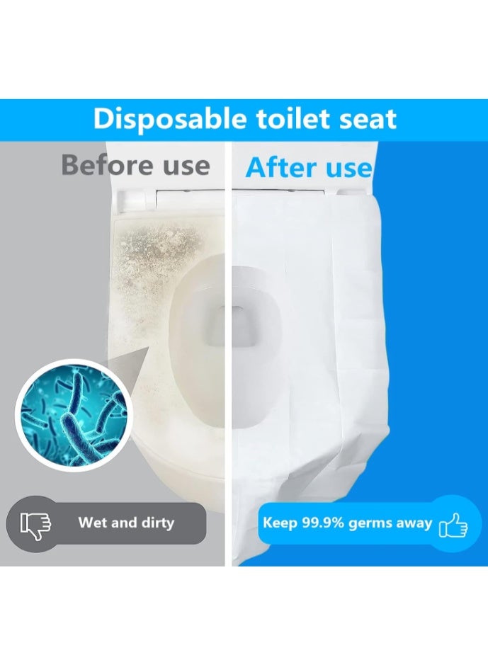 اي ديد غطاء مقعد المرحاض من I Did – يحتوي على 50 ورقة من الأغطية الورقية القابلة للاستخدام مرة واحدة. يأتي في عبوة سفر، قابل للذوبان في الماء ويمكن تصريفه في المرحاض بأمان. غطاء مرحاض محمول ومناسب للاستخدام في الفنادق والأماكن العامة للحفاظ على النظافة - Image 4