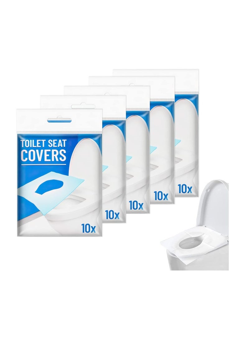 اي ديد غطاء مقعد المرحاض من I Did – يحتوي على 50 ورقة من الأغطية الورقية القابلة للاستخدام مرة واحدة. يأتي في عبوة سفر، قابل للذوبان في الماء ويمكن تصريفه في المرحاض بأمان. غطاء مرحاض محمول ومناسب للاستخدام في الفنادق والأماكن العامة للحفاظ على النظافة - Image 1