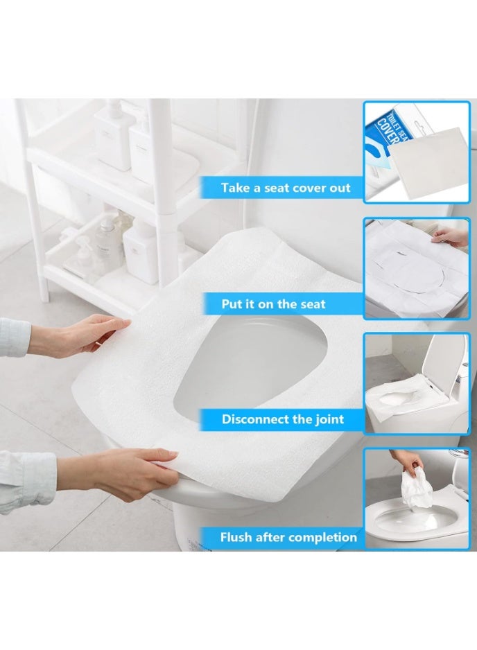اي ديد غطاء مقعد المرحاض من I Did – يحتوي على 50 ورقة من الأغطية الورقية القابلة للاستخدام مرة واحدة. يأتي في عبوة سفر، قابل للذوبان في الماء ويمكن تصريفه في المرحاض بأمان. غطاء مرحاض محمول ومناسب للاستخدام في الفنادق والأماكن العامة للحفاظ على النظافة - Image 5