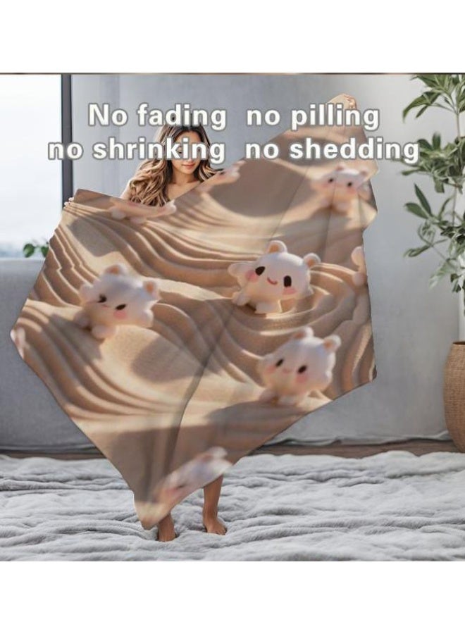 general Baby and children's cartoon flannel thin blanket (warm and comfortable, suitable for sleep, game use) 70cm*100cm - Image 2