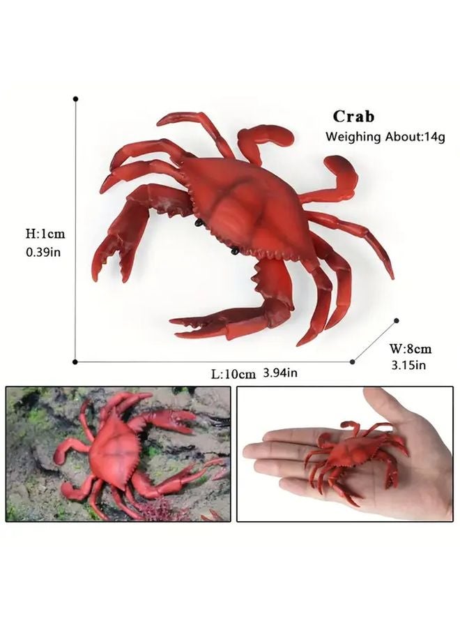 Red Tailed Mantis Arm Crab Marine Life Simulation Animal Model Educational Toy Children Gift - Image 4
