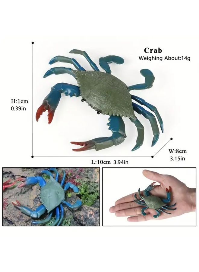 Red Tailed Mantis Arm Crab Marine Life Simulation Animal Model Educational Toy Children Gift - Image 3