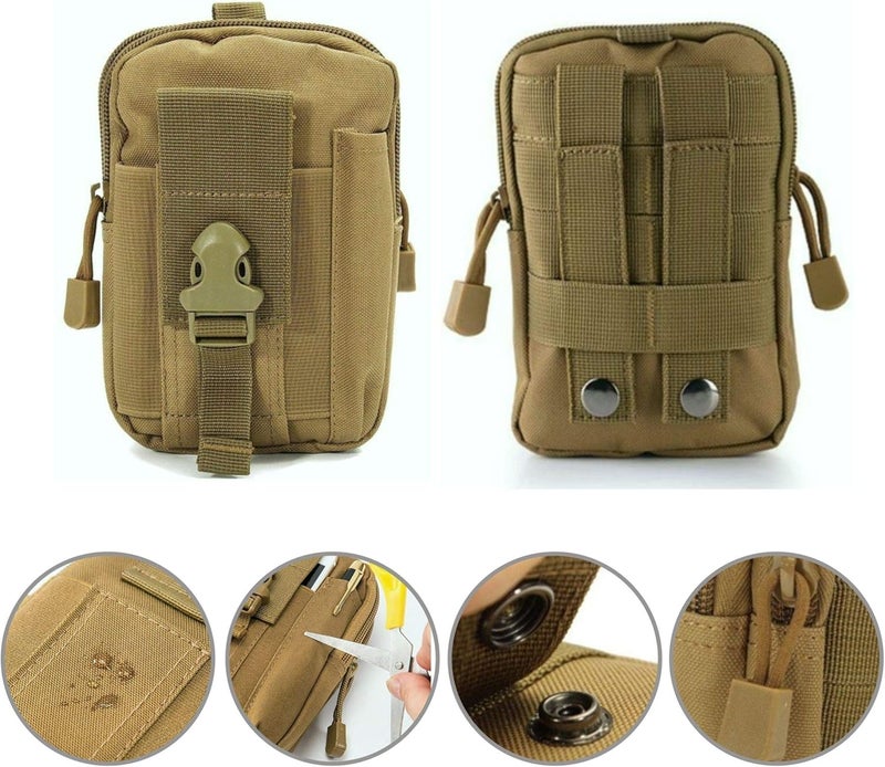 DOUNTO Tactical Waist Pouch EDC Molle Waist Bag Belt Phone Pouch Holster Purse Carrying Pouch for Smartphone, Tools - Image 4