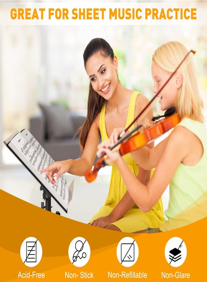 ماكاري مجلد عرض أعمال فنية مكون من 6 قطع مع أكمام بلاستيكية، 24 جيب، مقاس 8.5 × 11 بوصة، مع واقي شفاف للأوراق، 48 صفحة (أسود). - Image 4