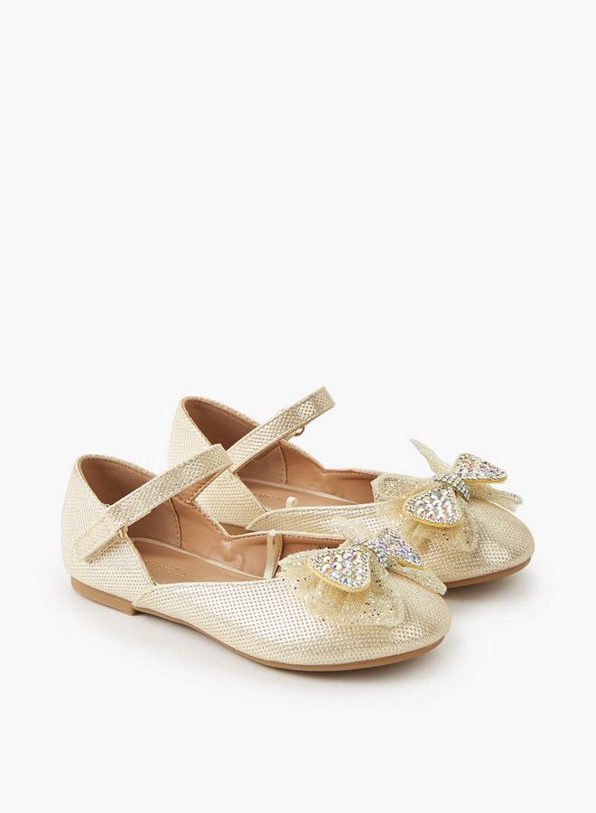 Flora Bella By Shoexpress Girls Hook & Loop Ballerina - Image 1