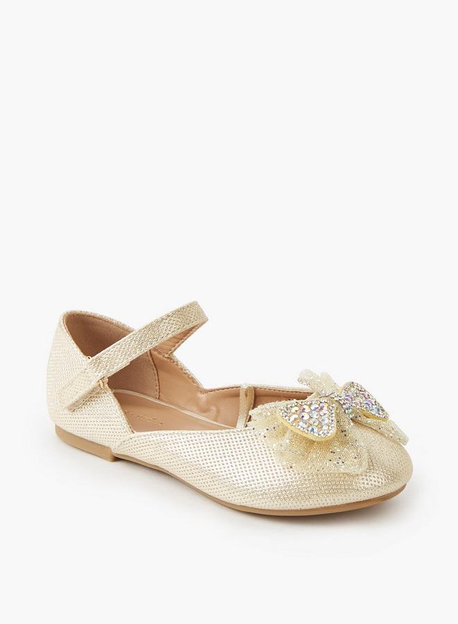 Flora Bella By Shoexpress Girls Hook & Loop Ballerina - Image 2