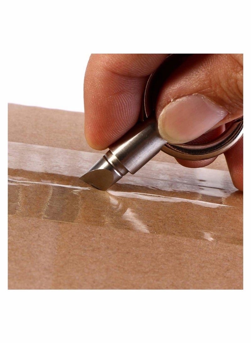 أداة قطع صغيرة محمولة لقطع الكبسولات مع حلقة مفاتيح وأداة حادة للاستخدام اليومي لفك علب الكرتون وتجريد الملصقات وتقسيم الحبوب وفتح العلب - Image 3