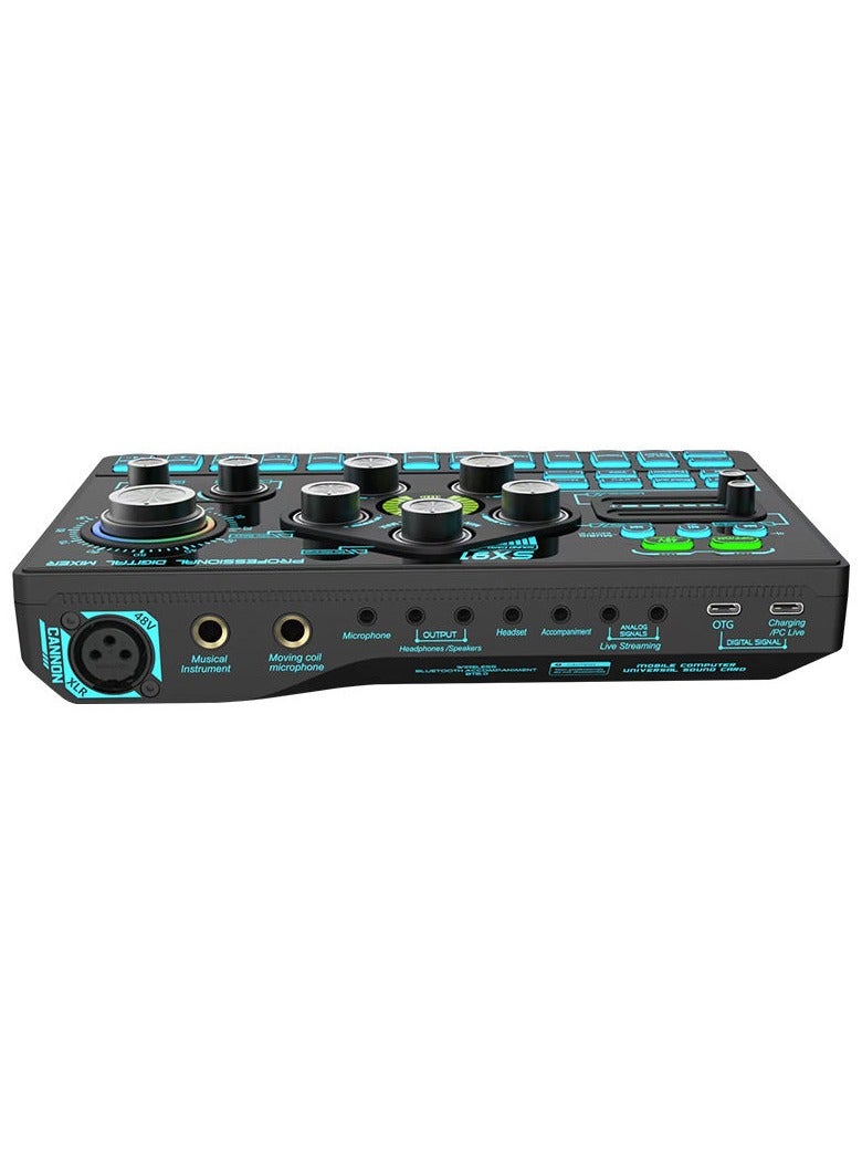 SHOPI NEW SX91 Professional Live Sound Card – Multi-Effects Audio Interface for Streaming & Recording - Image 3
