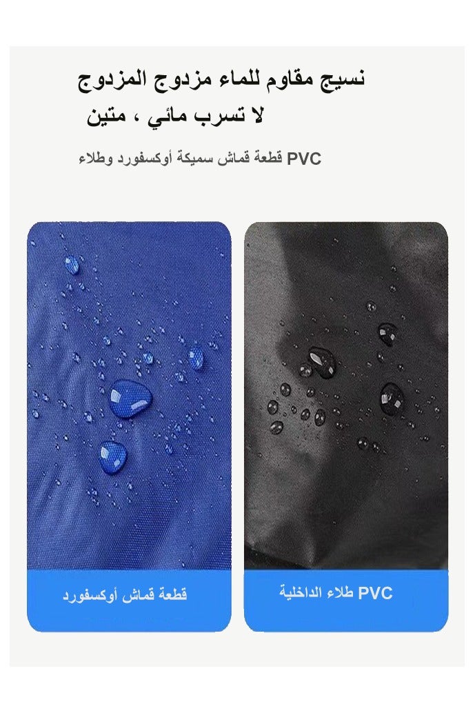 غطاء تنظيف مكيف الهواء للحجم الكبير 2P-3P، كيس غسيل غبار عالمي مع أنبوب بطول 2.8 متر - غطاء مقاوم للماء للخدمة الشاقة 10000Pa للتركيب على الحائط - Image 4