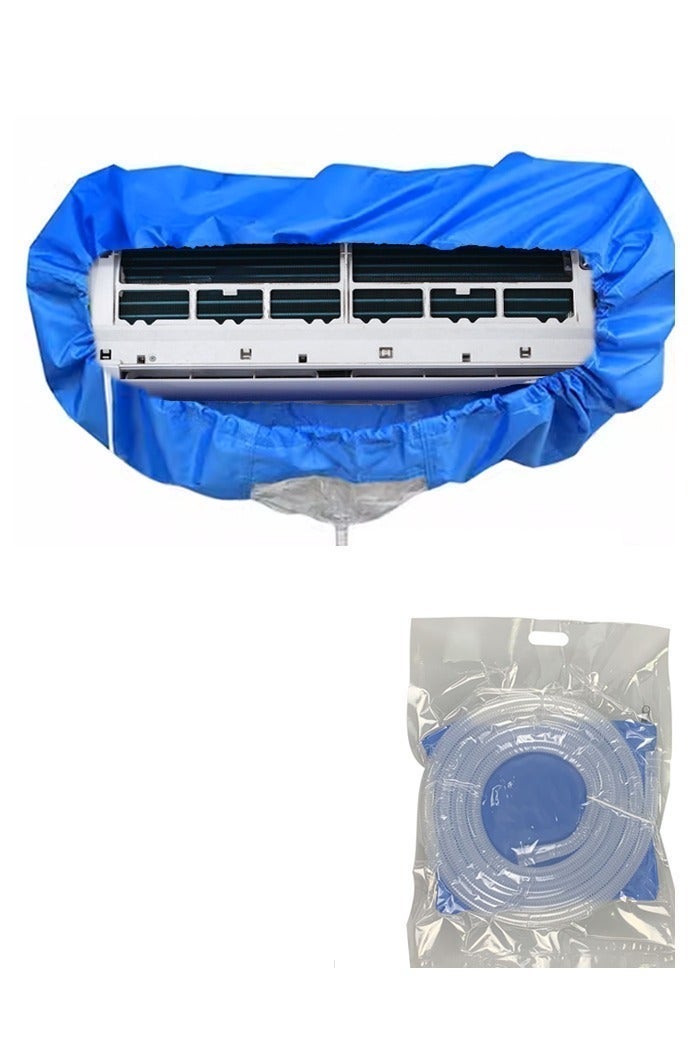 غطاء تنظيف مكيف الهواء للأحجام الكبيرة 2P-3P، كيس غسيل الغبار لمكيفات الهواء المثبتة على الحائط مع أنبوب بطول 2.8 متر – واقي مقاوم للماء 10000Pa شديد التحمل لخدمة مكيفات الهواء المثبتة على الحائط - Image 1