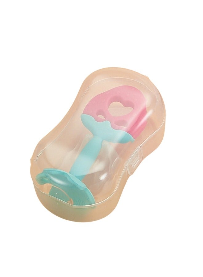 هاف دريم عصا التسنين للأطفال، أداة التسنين للرضع مع صندوق تخزين (شكل فراولة) - Image 1