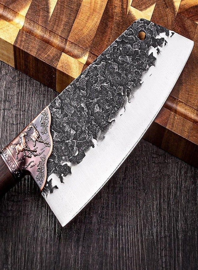 أوساويك سكين ساطور للحوم، سكين صندوقي بحجم 8 بوصة 400 سكين ياباني من الفولاذ المقاوم للصدأ حادة للغاية، قاطع للحوم، طهاة محترفين وسباحين - Image 3