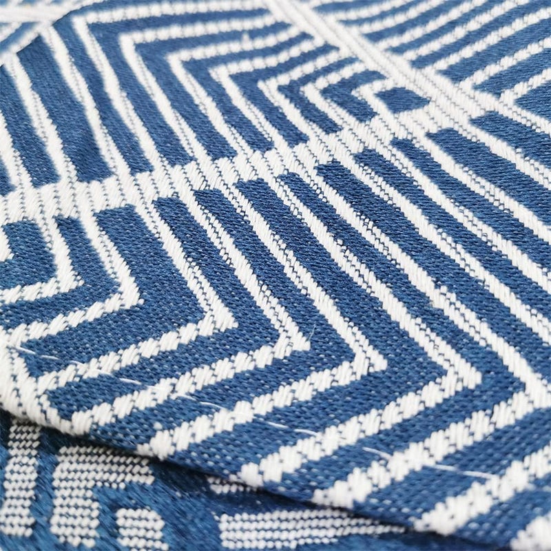 Utobanh Simple Bedside Table Tassel Cover Cloth, Tablecloth Cover Towel, Suitable for Bedside Table TV Microwave Washing Machine Refrigerator Dust Cover (Blue, 15.7 * 35.4 inches) - Image 2