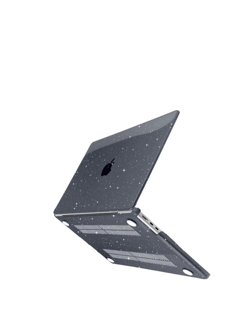 Generic Glitter Hard Case for MacBook Air 13 Inch M4 M3 M2 Chip Release 2022-2024 2025 fits Model A2681/A3113/A3240, Hard Shell Case for MacBook Air 13.6 inch, Sparkly Black  - Image 2