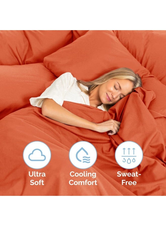 CGK Unlimited Queen 6 Piece Sheet Set - Breathable & Cooling Bed Sheets - Hotel Luxury Bed Sheets for Women, Men, Kids & Teens - Comfy Bedding w/ Deep Pockets & Easy Fit - Soft & Wrinkle Free - Queen Coral Sheets - Image 4