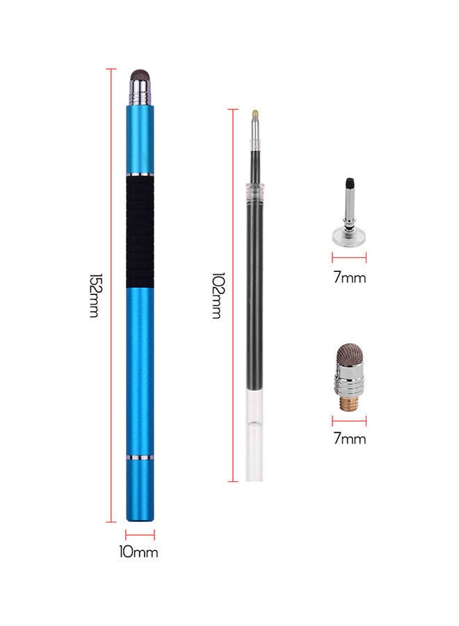 NIBEMINENT 3 In 1 Touchscreen Precision Stylus Pen With Disc And Fiber Tip Blue - Image 3