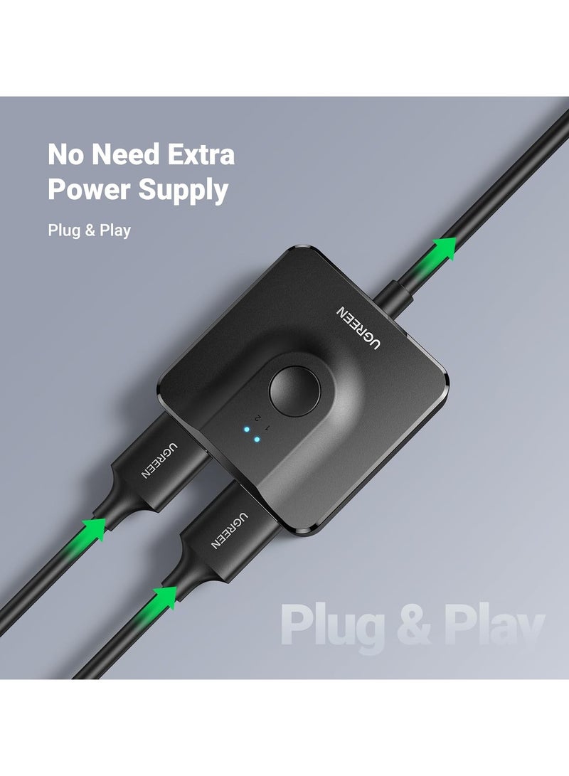 يو جرين UGREEN HDMI Switch 4K 60Hz HDMI Splitter 2 in 1 Out or 1 in 2 Out HDMI Splitter Bidirectional HDCP 2.2 3D HDR CEC for PS5/4, Xbox, TV Stick, TV Box, TV, PC, Monitor, Projector etc. - Image 5