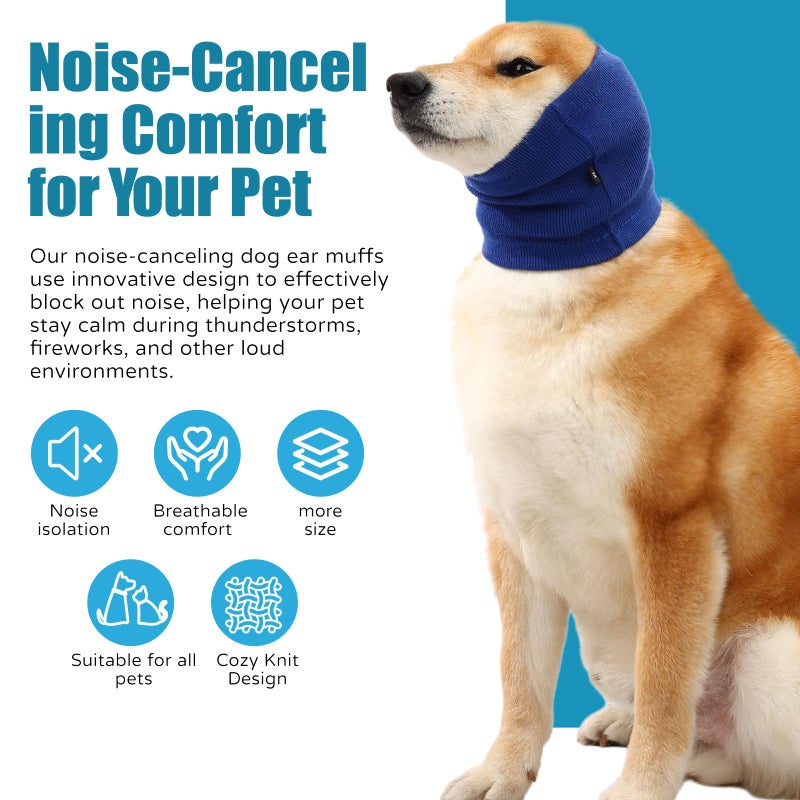 UUREED Dog Calming Hoodie Ear Muffs Noise Protection, Dog Hoodie Hematoma Ear Wrap, Ear Covers for Bath, Thunderstorms - Image 2