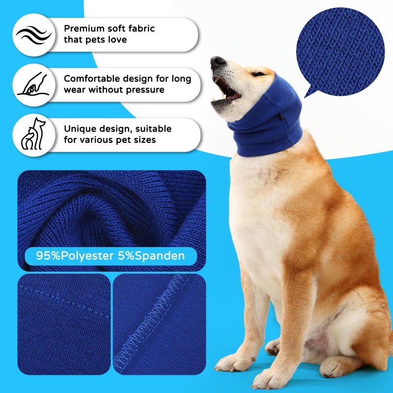UUREED Dog Calming Hoodie Ear Muffs Noise Protection, Dog Hoodie Hematoma Ear Wrap, Ear Covers for Bath, Thunderstorms - Image 4