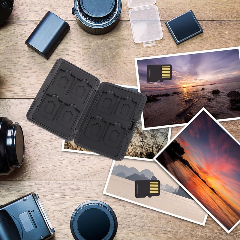 STAHAD Waterproof Memory Card Storage Case Holder with 8 Slots for Micro and Cards, Portable Organizer Box for Photographers and Travelers, Silver Gray - Image 3