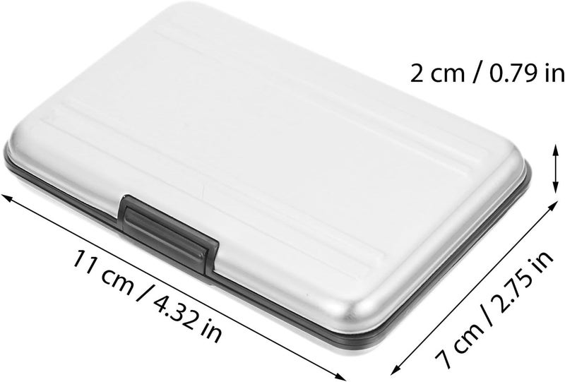 STAHAD Waterproof Memory Card Storage Case Holder with 8 Slots for Micro and Cards, Portable Organizer Box for Photographers and Travelers, Silver Gray - Image 2