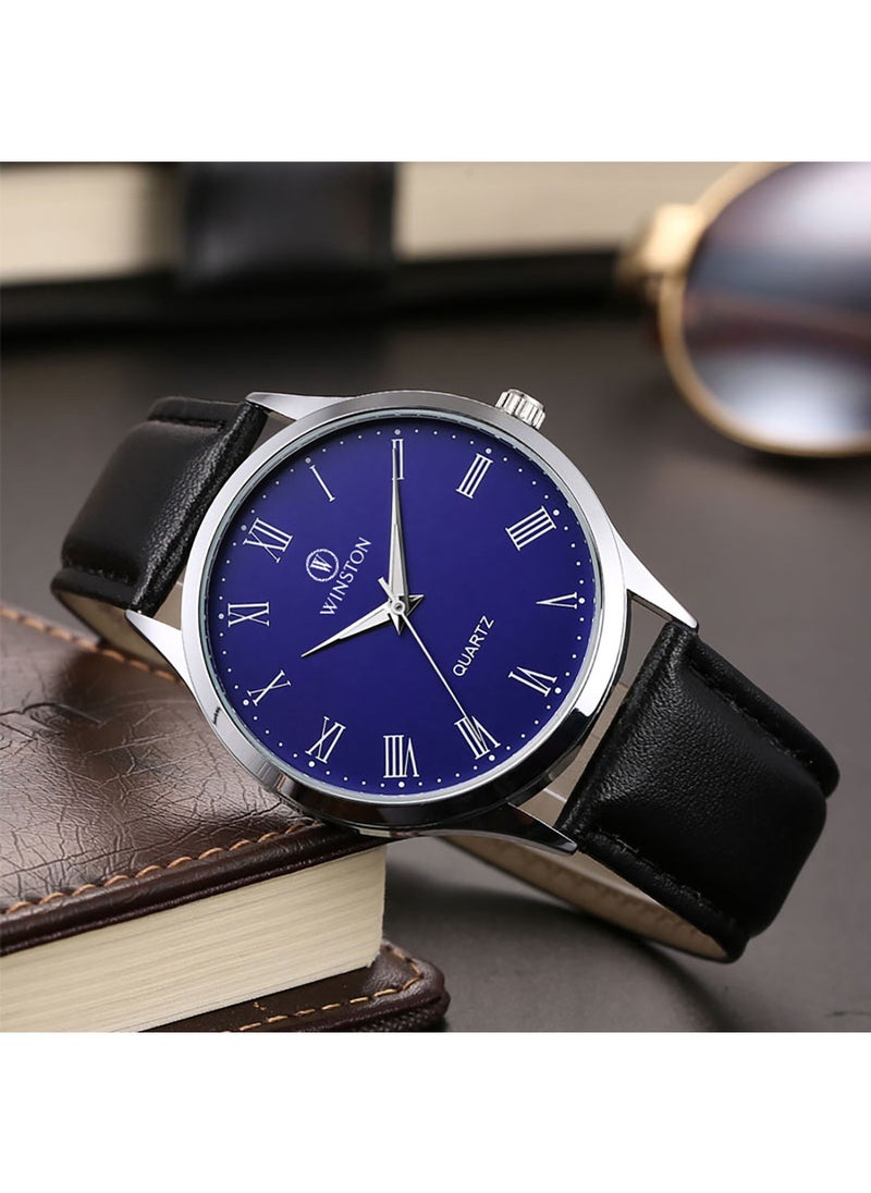 WINSTON - Leather Analog Watch Set WWT6803 - Image 1