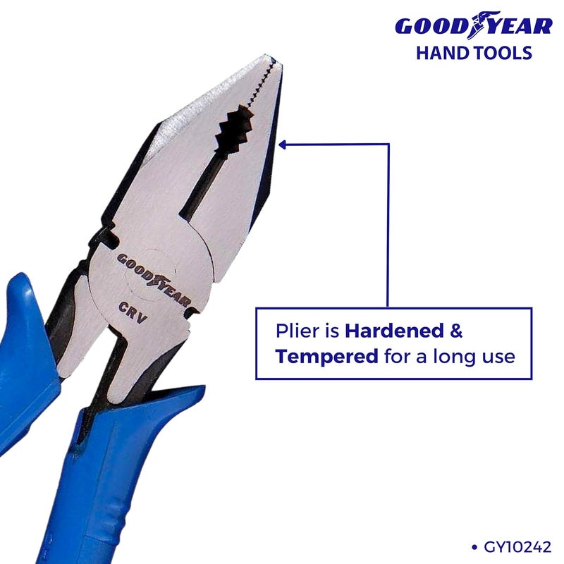 Good Year Metal 200 mm Combination Plier (Blue), 8 Inch - Image 4