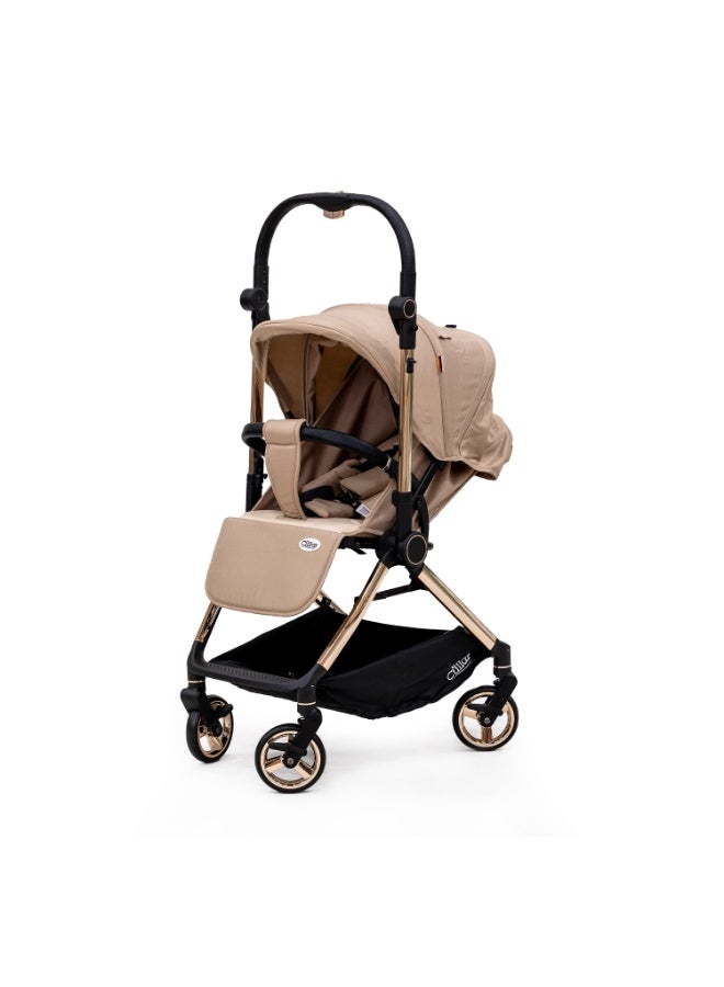 Cullar Compact Baby Stroller – Lightweight, Reversible Handle, Adjustable Recline, Easy Fold, Safety Belt, Sunshade, 360° Swivel Wheels, Parent-Friendly Storage Basket – Ideal for Modern Parents - Image 2