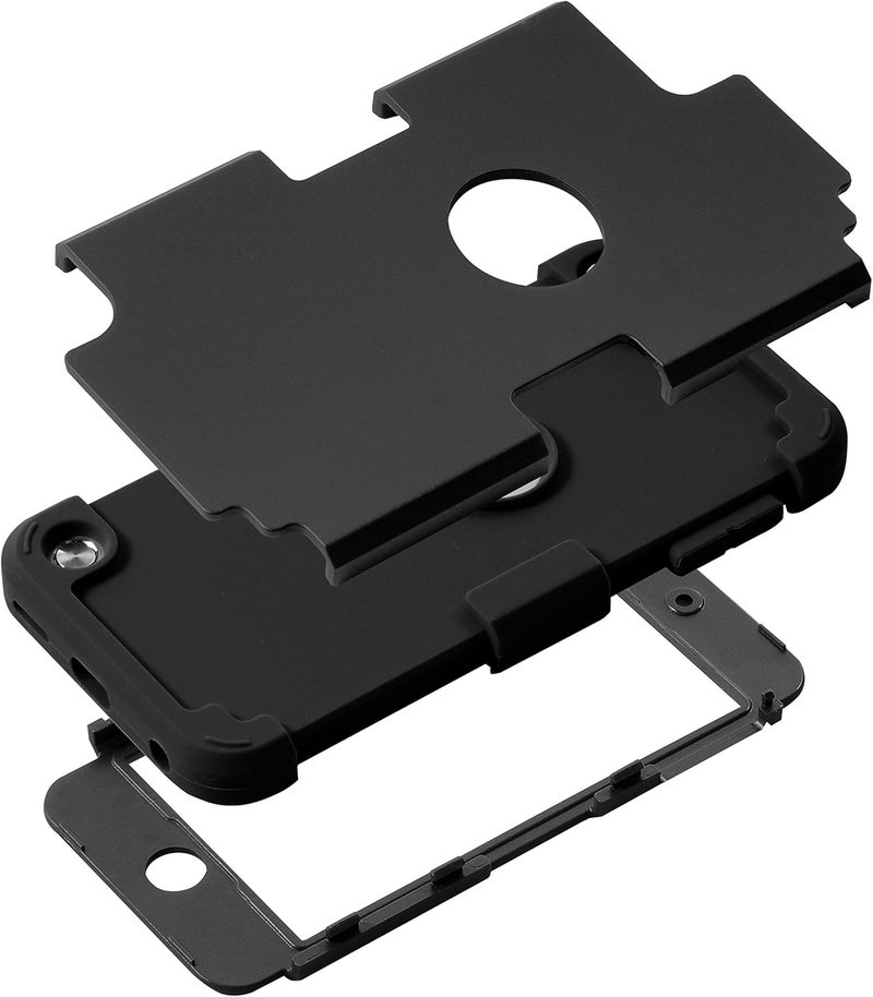 Wisdompro Case for iPod Touch 7, for iPod Touch 6, for iPod Touch 5, 3 in 1 Hybrid Soft Silicone and Hard PC Protective Case Cover for iPod Touch 5th 6th 7th Generation - Black/Black - Image 3