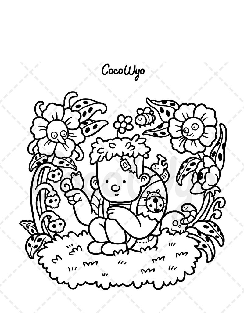 general Spooky Cuties: Charming u0026 Whimsical Coloring Book for Adults, Teens – Adorable Creepy Creatures in Nordic Cozy Moments, Stress Relief Art Therapy (Cozy Spaces Series) - Image 3