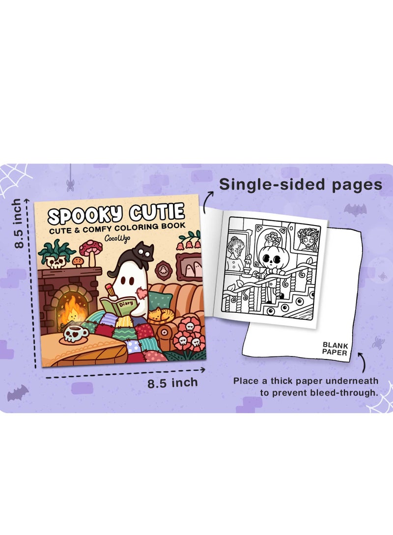 general Spooky Cuties: Charming u0026 Whimsical Coloring Book for Adults, Teens – Adorable Creepy Creatures in Nordic Cozy Moments, Stress Relief Art Therapy (Cozy Spaces Series) - Image 5