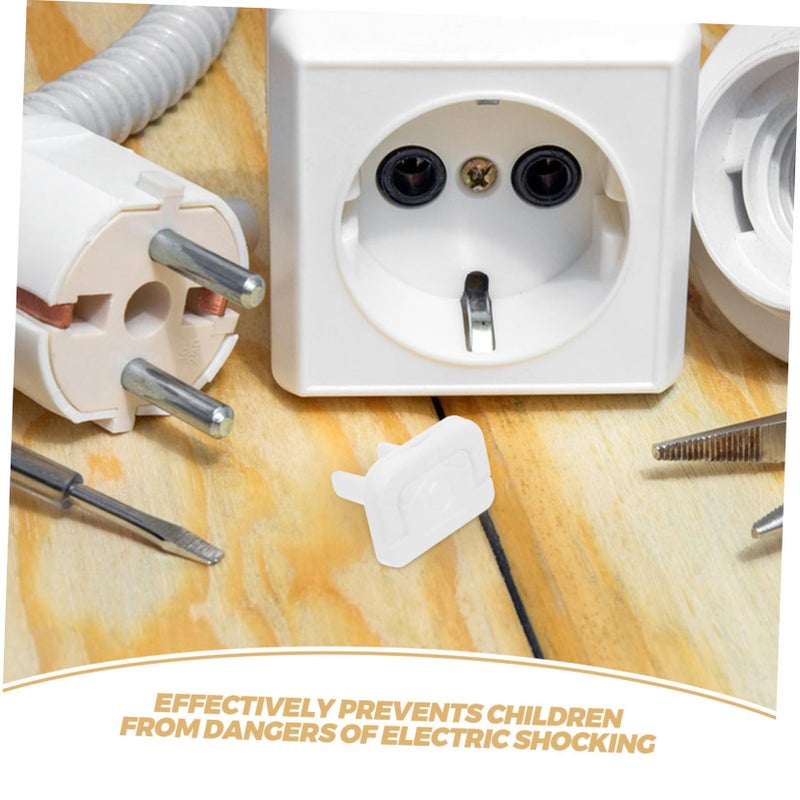 20 Pack White Baby Outlet Covers Easy Install Electrical Socket Protectors Shock Safety Caps - Image 4
