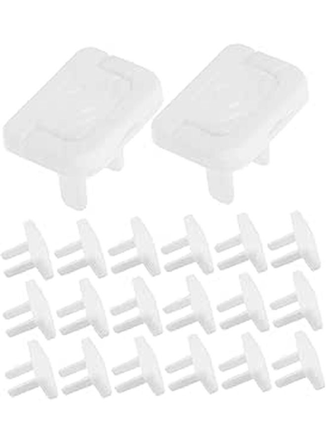 20 Pack White Baby Outlet Covers Easy Install Electrical Socket Protectors Shock Safety Caps - Image 1