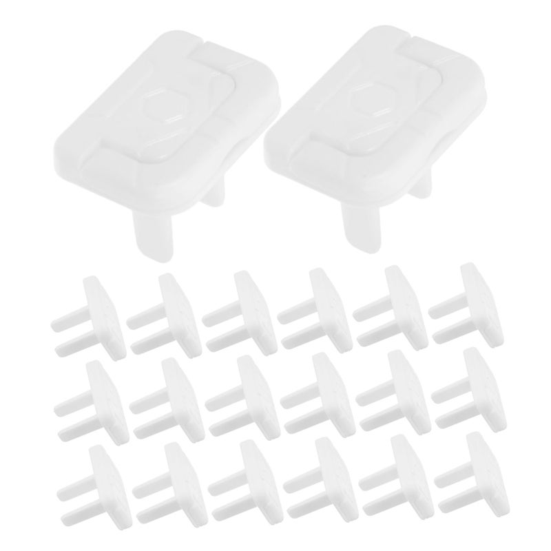 20 Pack White Baby Outlet Covers Easy Install Electrical Socket Protectors Shock Safety Caps - Image 2