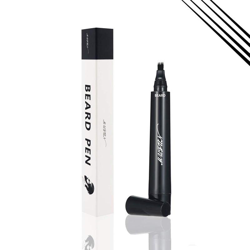 Beard Pencil Filler for Men  Sweat Proof Water Resistance Long Lasting  Natural Finish barber Pencil Mustache Repair Shape BLACK