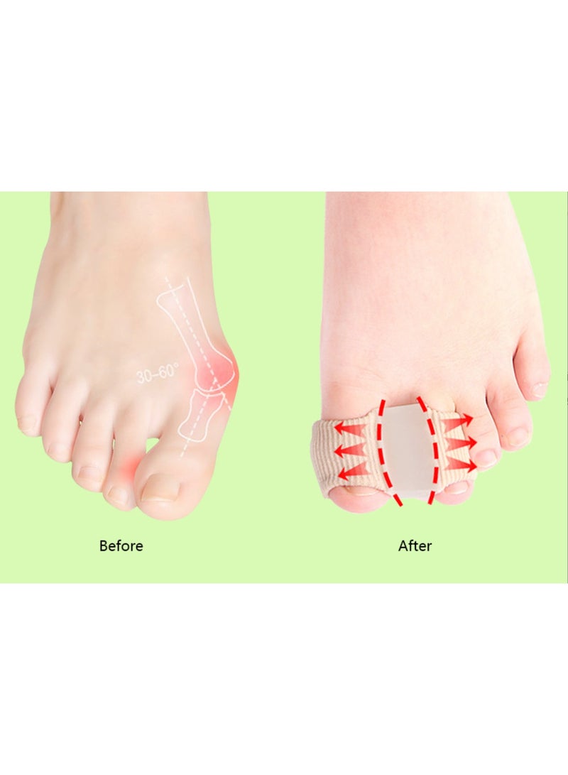 2 Pairs 2 Loops Toe Separators Bunion Silicone Bunion Correctors, Toe Separators, Big Toe Space Suitable for Bunion and Overlap Toe - Image 2