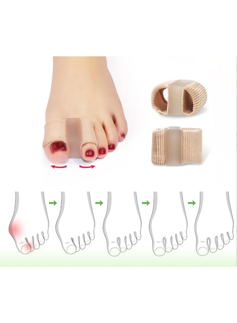 2 Pairs 2 Loops Toe Separators Bunion Silicone Bunion Correctors, Toe Separators, Big Toe Space Suitable for Bunion and Overlap Toe - Image 1