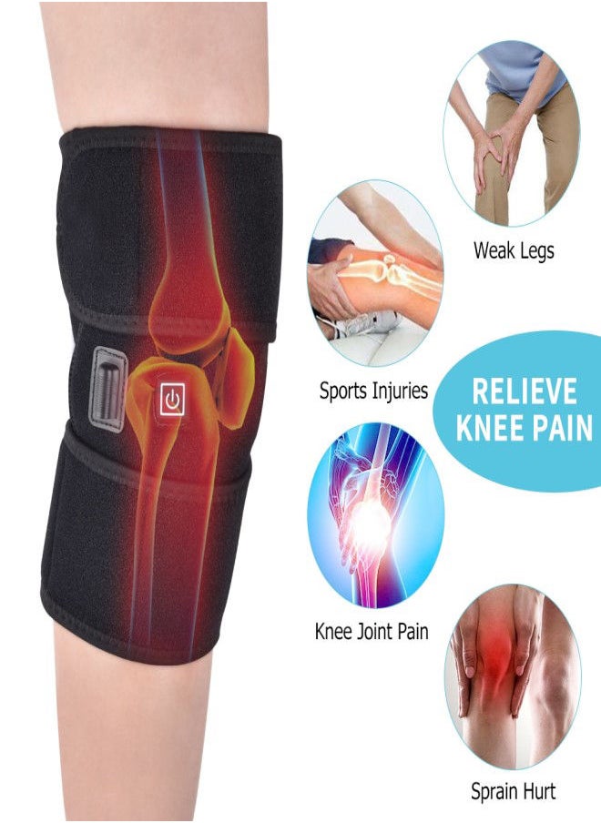 HTC Knee Heating Pads Brace Support Pads Thermal Heat Therapy Wrap Knee Massager  - Image 3