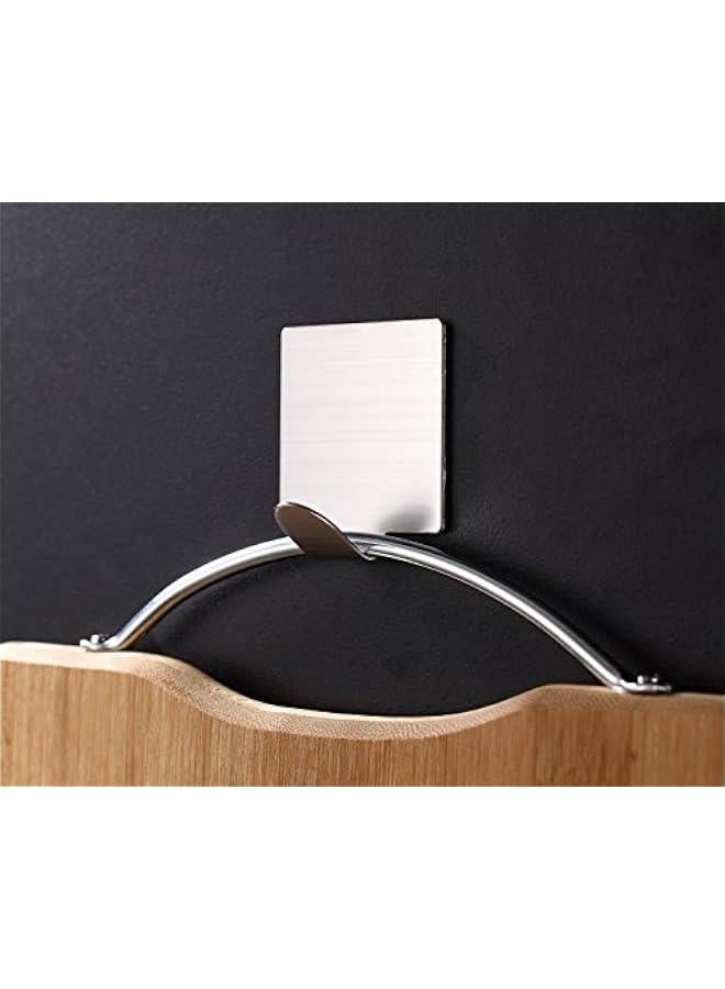 خطافات لاصقة، خطافات حائط، شماعات مقاومة للماء من الفولاذ المقاوم للصدأ، تلتصق على السطح لتعليق الروب والمناشف والسترات وأدوات المطبخ والمفاتيح والحقائب - المنزل، المطبخ، الحمام - 8 عبوات - Image 4