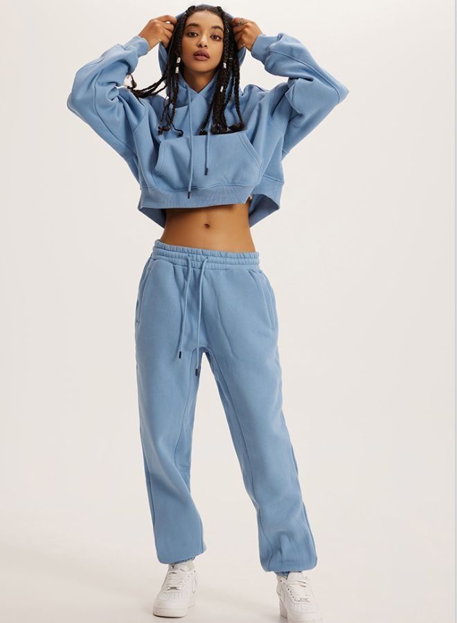 Mei Stylish Women's Long Sleeve Cropped Pullover Hoodie - Image 4