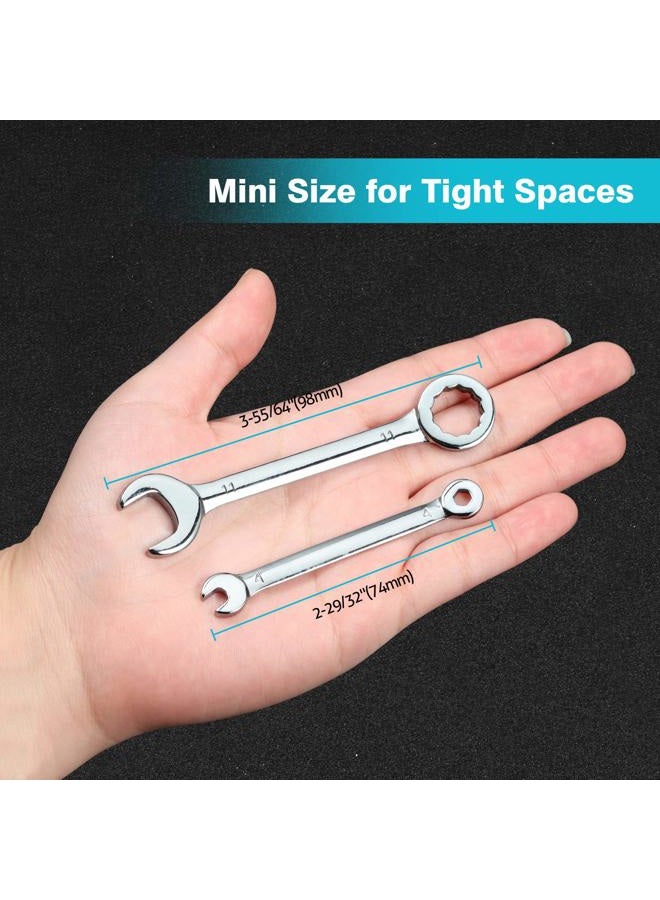 SPEEDWOX Small Wrench Set Metric Wrench Sets 10 Pcs 4-11mm Mini Combination Wrench Sets Open and Box End Wrench Set Ignition Wrenches Mini Wrench Set with Portable Storage Pouches and A Ring - Image 5