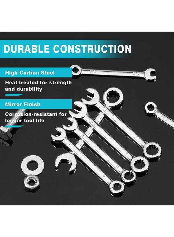 SPEEDWOX Small Wrench Set Metric Wrench Sets 10 Pcs 4-11mm Mini Combination Wrench Sets Open and Box End Wrench Set Ignition Wrenches Mini Wrench Set with Portable Storage Pouches and A Ring - Image 3