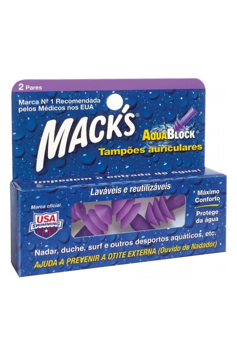 Mack's Aquablock Earplugs 2pairs - Image 1