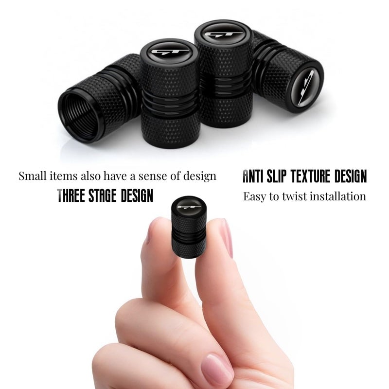 JULOPO Car Wheel Tire Valve Stem Caps Aluminum Alloy Tire Air Caps Cover Compatible with Compatible with Picanto Proceed Rio K5 Sportage Stinger Soul GT Line Accessories - Image 3