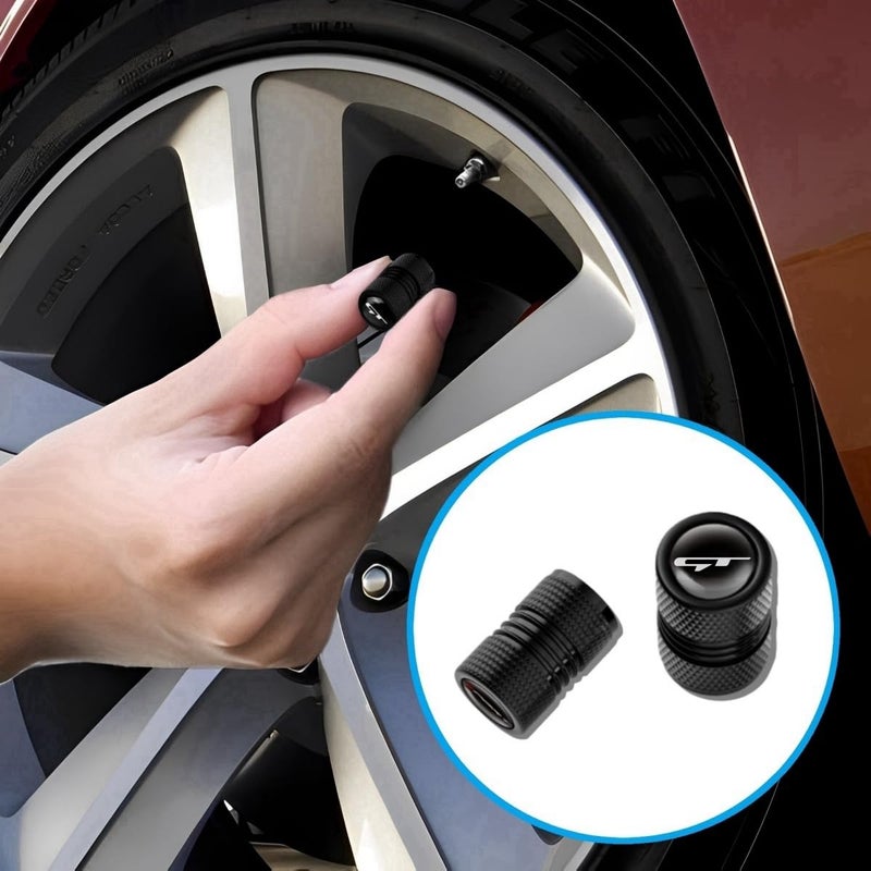 JULOPO Car Wheel Tire Valve Stem Caps Aluminum Alloy Tire Air Caps Cover Compatible with Compatible with Picanto Proceed Rio K5 Sportage Stinger Soul GT Line Accessories - Image 4