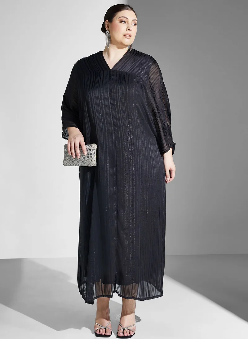 Khizana Sheer Overlay Dress