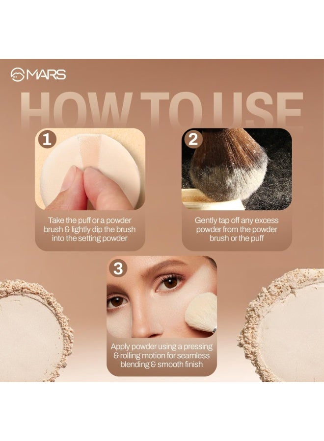 مارس بودرة تثبيت سائبة من مارس "بورن تو بيك" للتحكم في الزيوت، لمسة نهائية غير لامعة (٨ غرام) (بودنغ الموز) | فائقة النعومة وخفيفة الوزن | تدوم طويلاً | مقاومة للتجاعيد | تُخفي المسام وتُنعم الخطوط الدقيقة - Image 4