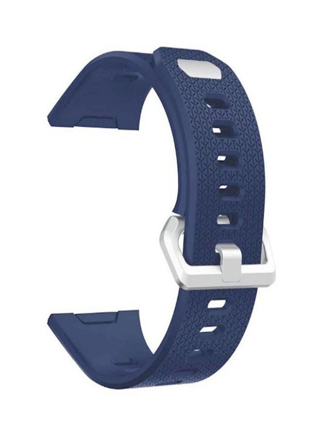 NIBEMINENT Fitbit Ionic Large Size Replacement Silicone Smart Watch Band Strap Bracelet Dark Blue - Image 1