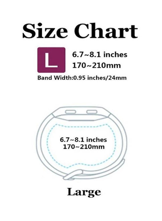 NIBEMINENT Fitbit Ionic Large Size Replacement Silicone Smart Watch Band Strap Bracelet Dark Blue - Image 5