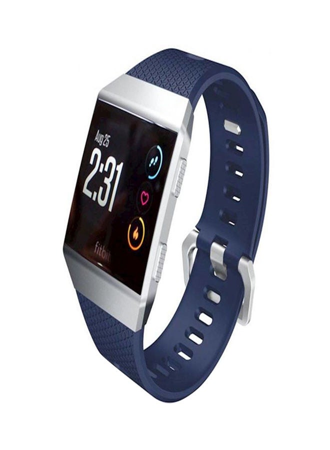 NIBEMINENT Fitbit Ionic Large Size Replacement Silicone Smart Watch Band Strap Bracelet Dark Blue - Image 2
